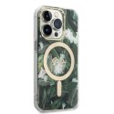 Zestaw Guess GUBPP14LHJEACSA Case+ Charger iPhone 14 Pro 6,1" zielony/green hard case Jungle MagSafe