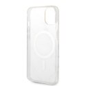 Zestaw Guess GUBPP14SHMEACSH Case+ Charger iPhone 14 6,1" biały/white hard case Marble MagSafe