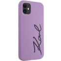 Karl Lagerfeld KLHCN61SKSVGU iPhone 11 / Xr 6.1" purpurowy/purple hardcase Silicone Signature