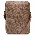 Guess Torba GUTB10HGCFSEW 10" brązowy/brown GCube Stripe Tablet Bag