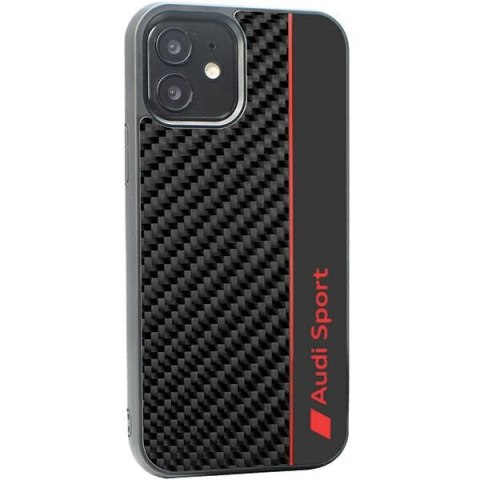 Audi Carbon Fiber Stripe iPhone 12/12 Pro 6.1" czarny/black hardcase AUS-TPUPCIP12P-R8/D1-BK