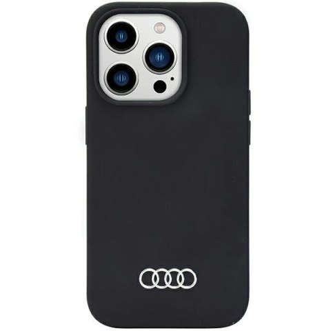 Audi Silicone Case iPhone 14 Pro 6.1" czarny/black hardcase AU-LSRIP14P-Q3/D1-BK