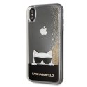 Karl Lagerfeld KLHCI65CHPEEGO iPhone Xs Max gold/złoty hard case Liquid Glitter