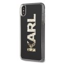 Karl Lagerfeld KLHCI65KAGBK iPhone Xs Max czarny/black Karl logo Glitter