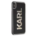 Karl Lagerfeld KLHCI65KAGBK iPhone Xs Max czarny/black Karl logo Glitter