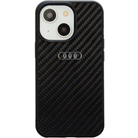 Audi nakładka do iPhone 14 6,1" AU-TPUPCIP14-R8/D2-BK czarna hard case Carbon Fiber