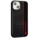 Audi nakładka do iPhone 14 6,1" AUS-TPUPCIP14-R8/D1-BK czarna hard case Carbon Fiber Strap