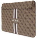 Guess Sleeve GUCS16P4RPSW 16" brązowy/ brown 4G Printed Stripes