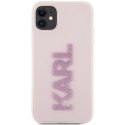 Karl Lagerfeld KLHCN613DMBKCP iPhone 11 / Xr 6.1" różowy/pink hardcase 3D Rubber Glitter Logo