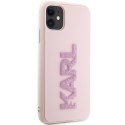 Karl Lagerfeld KLHCN613DMBKCP iPhone 11 / Xr 6.1" różowy/pink hardcase 3D Rubber Glitter Logo