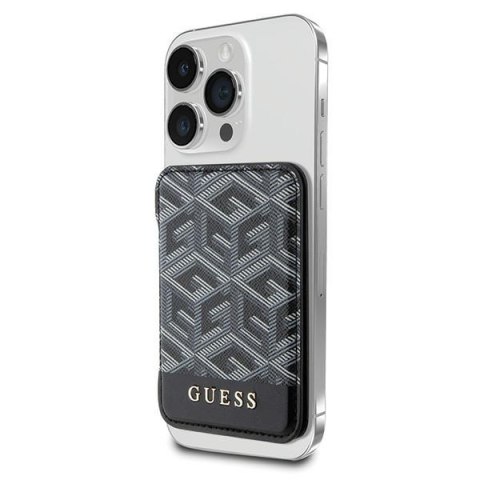 Guess Wallet Card Slot GUWMSHGCFSEK MagSafe GCube stripe czarny/black