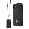 Guess GUHCN61P4TDSCPK iPhone 11 / Xr 6.1" czarny/black hardcase Crossbody 4G Metal Logo