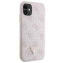 Guess GUHCN61P4TDSCPP iPhone 11 / Xr 6.1" różowy/pink hardcase Crossbody 4G Metal Logo