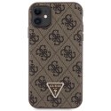 Guess GUHCN61P4TDSCPW iPhone 11 / Xr 6.1" brązowy/brown hardcase Crossbody 4G Metal Logo