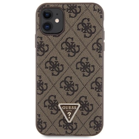 Guess GUHCN61P4TDSCPW iPhone 11 / Xr 6.1" brązowy/brown hardcase Crossbody 4G Metal Logo