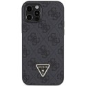 Guess GUHCP12MP4TDSCPK iPhone 12 / 12 Pro 6.1" czarny/black hardcase Crossbody 4G Metal Logo