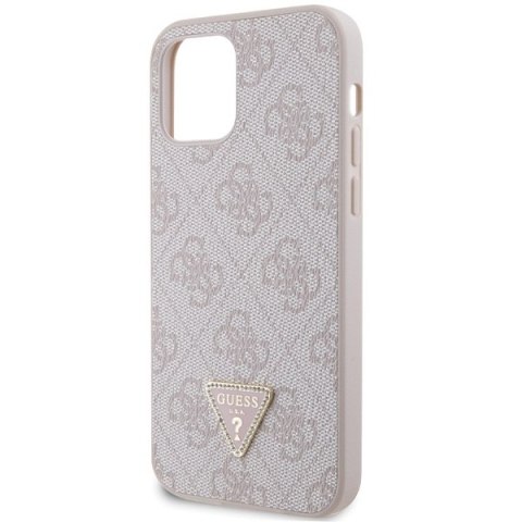 Guess GUHCP12MP4TDSCPP iPhone 12 / 12 Pro 6.1" różowy/pink hardcase Crossbody 4G Metal Logo