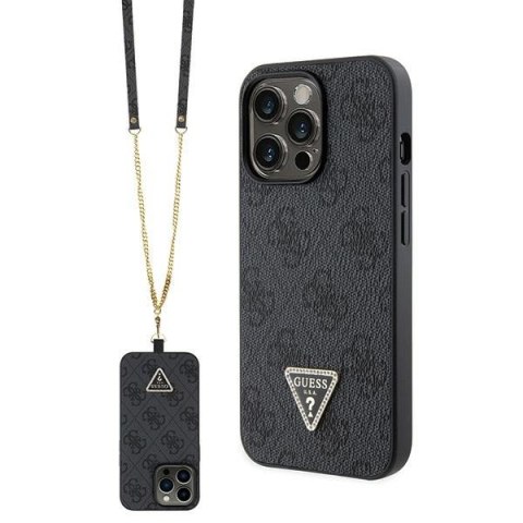 Guess GUHCP13XP4TDSCPK iPhone 13 Pro Max 6.7" czarny/black hardcase Crossbody 4G Metal Logo