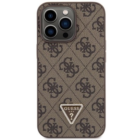 Guess GUHCP13XP4TDSCPW iPhone 13 Pro Max 6.7" brązowy/brown hardcase Crossbody 4G Metal Logo