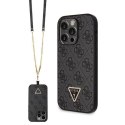 Guess GUHCP14XP4TDSCPK iPhone 14 Pro Max 6.7" czarny/black hardcase Crossbody 4G Metal Logo