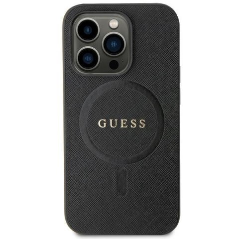 Guess GUHMP13XPSAHMCK iPhone 13 Pro Max 6.7" czarny/black hardcase Saffiano MagSafe