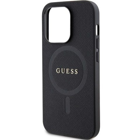 Guess GUHMP14XPSAHMCK iPhone 14 Pro Max 6.7" czarny/black hardcase Saffiano MagSafe
