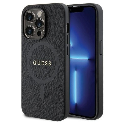 Guess GUHMP14LPSAHMCK iPhone 14 Pro 6.1" czarny/black hardcase Saffiano MagSafe