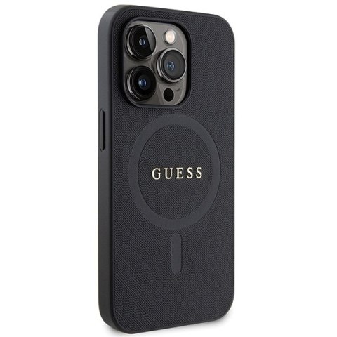 Guess GUHMP14LPSAHMCK iPhone 14 Pro 6.1" czarny/black hardcase Saffiano MagSafe