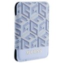 Guess Wallet Card Slot GUWMSHGCFSEB MagSafe GCube stripe niebieski/blue