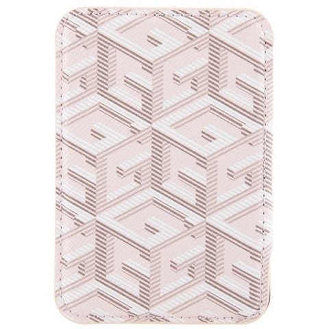 Guess Wallet Card Slot GUWMSHGCFSEP MagSafe GCube stripe różowy/pink