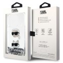 Karl Lagerfeld KLHCP14LLDHKCNS iPhone 14 Pro 6.1" srebrny/silver hardcase Liquid Glitter Karl & Choupette Heads