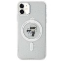 Karl Lagerfeld KLHMN61HGKCNOT iPhone 11 / Xr 6.1" transparent hardcase Karl&Choupette Glitter MagSafe