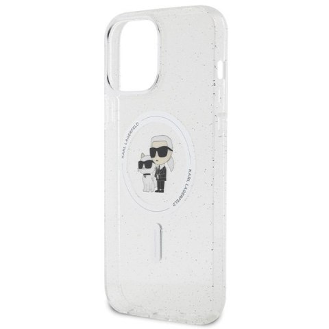 Karl Lagerfeld KLHMP13XHGKCNOT iPhone 13 Pro Max 6.7" transparent hardcase Karl&Choupette Glitter MagSafe