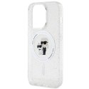 Karl Lagerfeld KLHMP14LHGKCNOT iPhone 14 Pro 6.1" transparent hardcase Karl&Choupette Glitter MagSafe