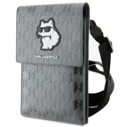 Karl Lagerfeld Torebka KLWBSAKHPCG srebrny/silver Saffiano Monogram Choupette