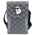 Karl Lagerfeld Torebka KLWBSAKHPCG srebrny/silver Saffiano Monogram Choupette