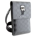 Karl Lagerfeld Torebka KLWBSAKHPKG srebrny/silver Saffiano Monogram Ikonik