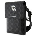 Karl Lagerfeld Torebka KLWBSAKHPKK czarny/black Saffiano Monogram Ikonik