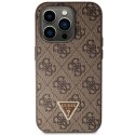 Guess GUHCP14XP4TDSCPW iPhone 14 Pro Max 6.7" brązowy/brown hardcase Crossbody 4G Metal Logo