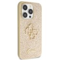 Guess GUHCP14XHG4SGD iPhone 14 Pro Max 6.7" złoty/gold hardcase Glitter Script Big 4G