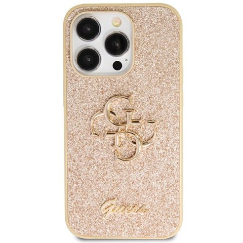 Guess GUHCP14LHG4SGD iPhone 14 Pro 6.1" złoty/gold hardcase Glitter Script Big 4G