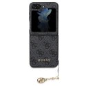 Guess nakładka do Samsung Galaxy Z Flip 5 GUHCZF5GF4GGR szara HC PU 4G Charm