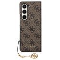 Guess nakładka do Samsung Galaxy Z Fold 5 GUHCZFD5GF4GBR brązowa HC PU 4G Charm