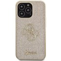 Guess GUHCP13LHG4SGD iPhone 13 Pro / 13 6.1" złoty/gold hardcase Glitter Script Big 4G