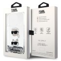 Karl Lagerfeld KLHCP14XLDHKCNS iPhone 14 Pro Max 6.7" srebrny/silver hardcase Liquid Glitter Karl & Choupette Heads