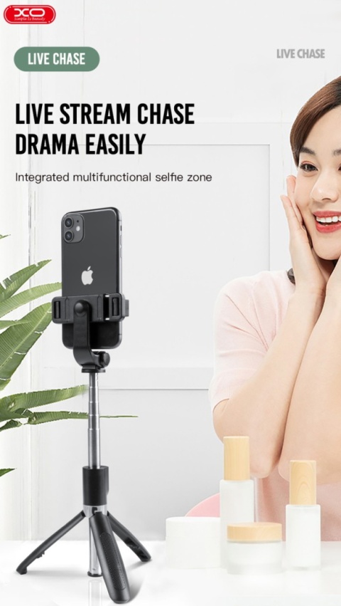 XO selfieStick bluetooth tripod SS08 czarny