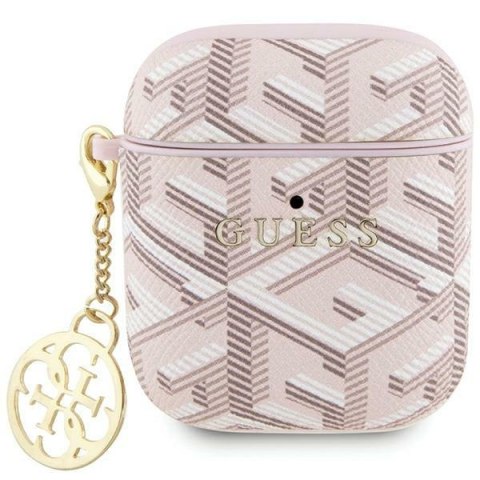 Guess GUA2PGCE4CP AirPods 1/2 coverróżowy/pink GCube Charm