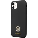 Guess GUHCN614DGPK iPhone 11 / Xr 6.1" czarny/black hardcase Silicone Logo Strass 4G