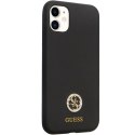 Guess GUHCN614DGPK iPhone 11 / Xr 6.1" czarny/black hardcase Silicone Logo Strass 4G