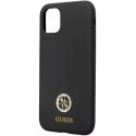 Guess GUHCN614DGPK iPhone 11 / Xr 6.1" czarny/black hardcase Silicone Logo Strass 4G